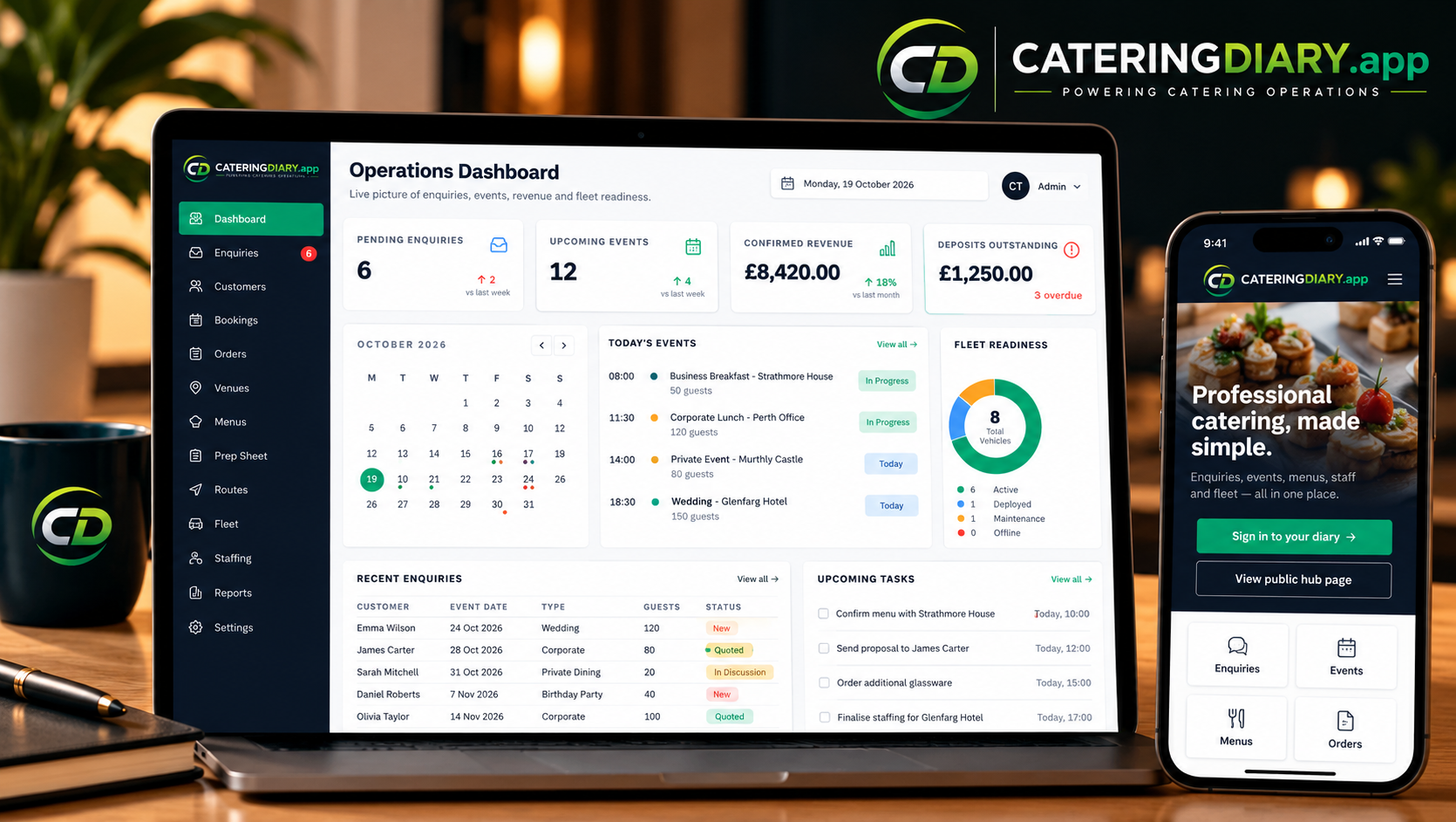 Catering Diary catering operations platform